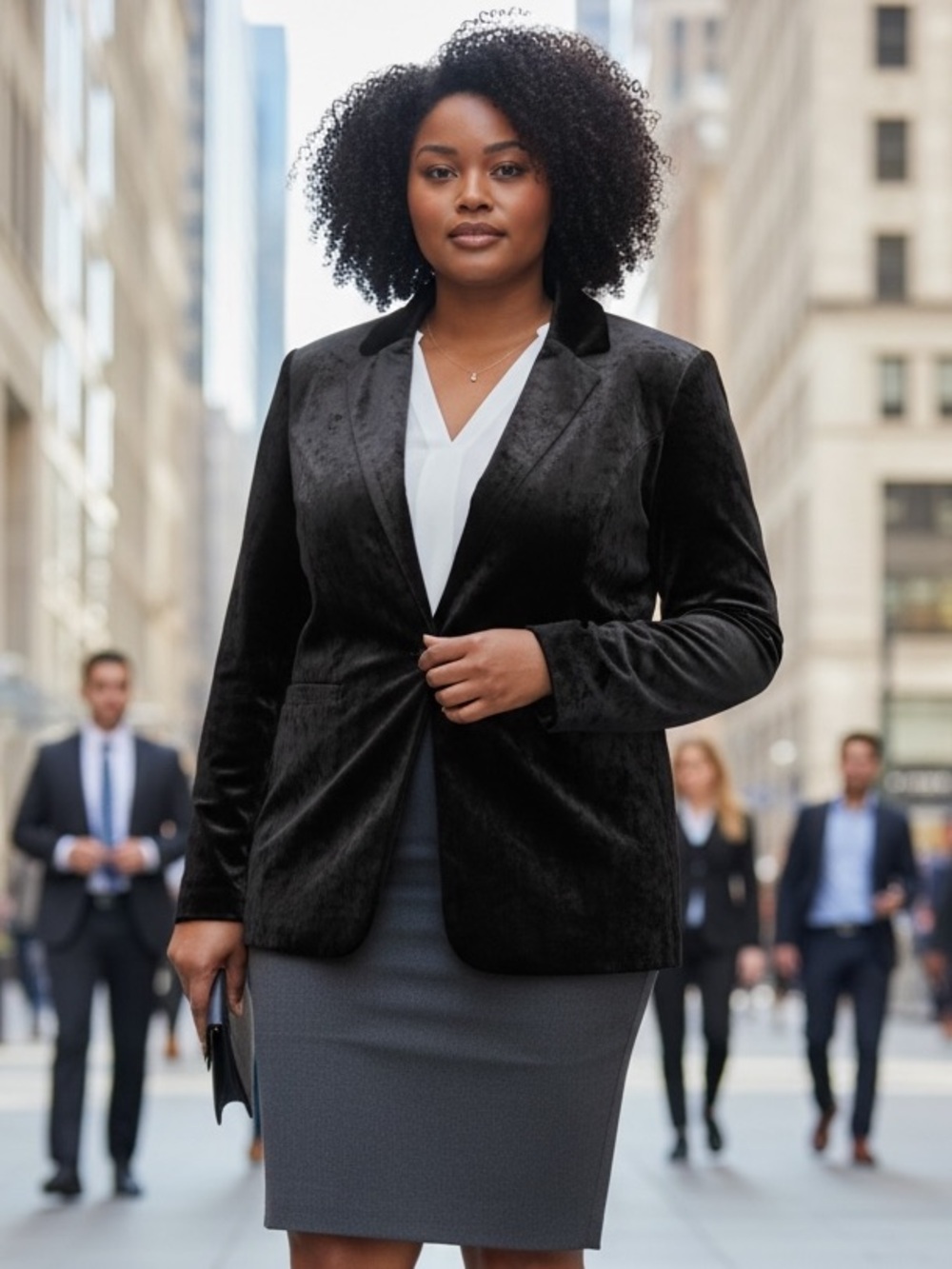 Cupid Women’s Black Velvet Blazer Size 2X - NWT MRSP $108